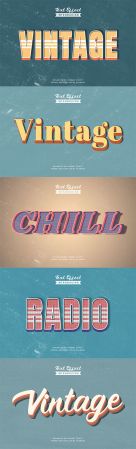 Psd style text effect editable set vol 7