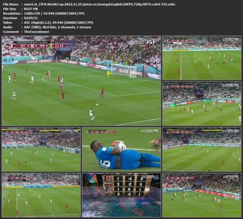 FIFA World Cup 2022 11 25 Qatar vs Senegal English 60FPS 720p HDTV x264-FS1