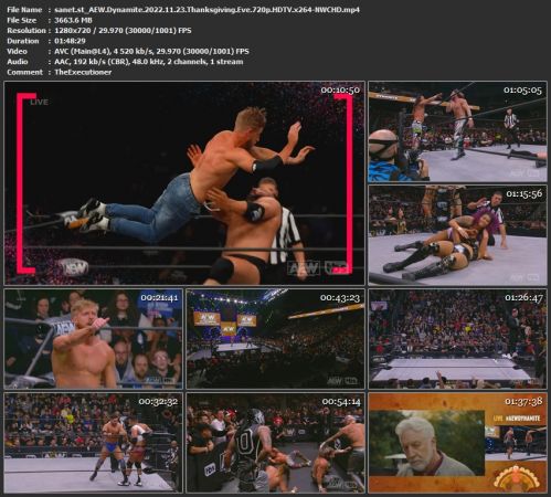 AEW Dynamite 2022.11.23 Thanksgiving Eve 720p HDTV x264-NWCHD