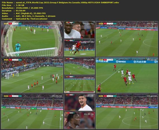 FIFA World Cup 2022 Group F Belgium Vs Canada 1080p HDTV H264-DARKSPORT