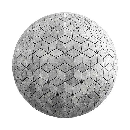 Cube Concrete Pavement PBR Texture