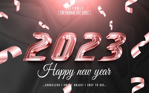 2023 new year vol 4 - editable text effect, font style
