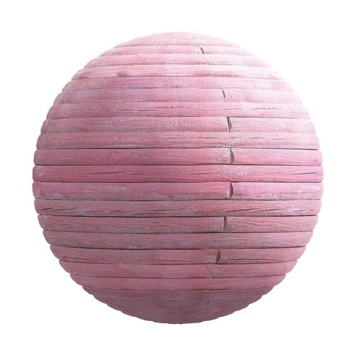 Red Painted Wooden Planks PBR Texture
