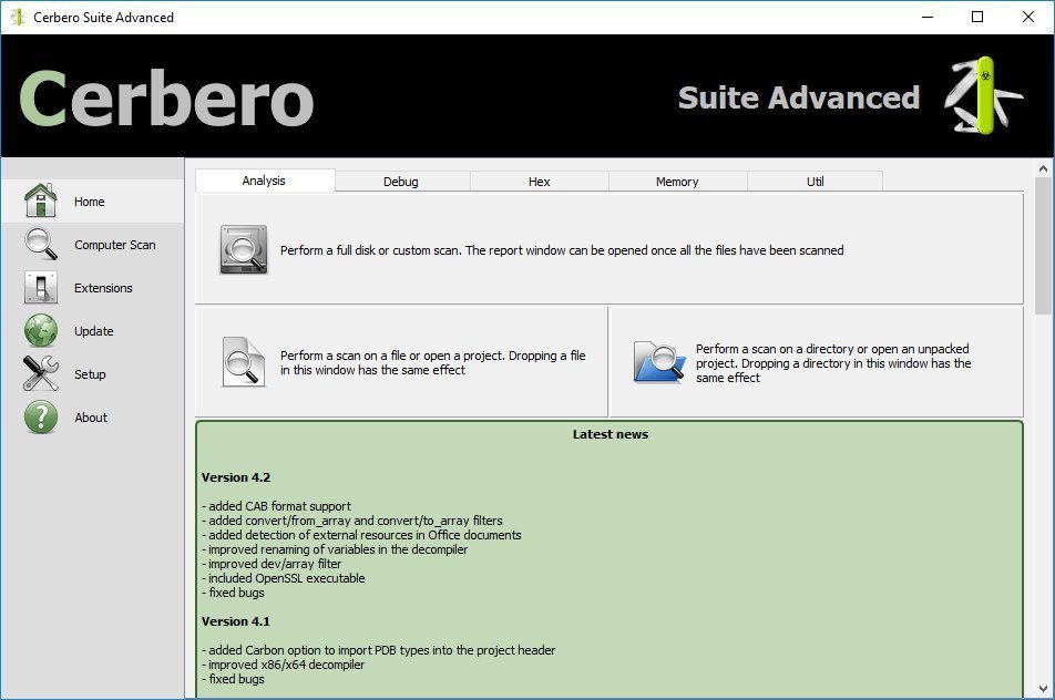 download the new for windows Cerbero Suite Advanced 6.5.1