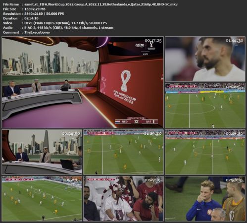 FIFA World Cup 2022 Group A 2022 11 29 Netherlands v Qatar 2160p 4K UHD-SC