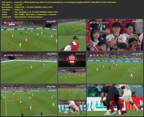FIFA World Cup 2022 12 02 South Korea vs Portugal English 60FPS 720p HDTV x264-FOX