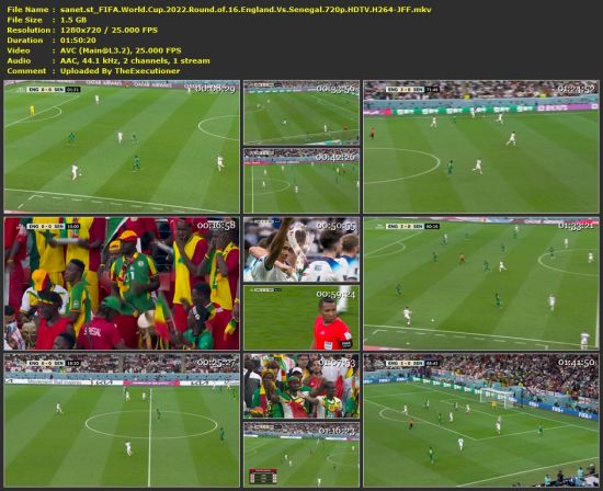FIFA World Cup 2022 Round of 16 England Vs Senegal 720p HDTV H264-JFF