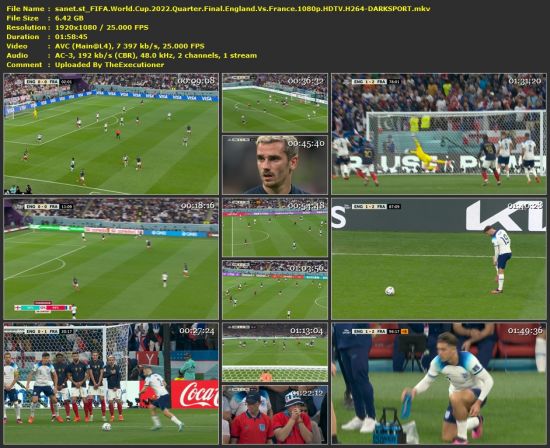 FIFA World Cup 2022 Quarter Final England Vs France 1080p HDTV H264-DARKSPORT