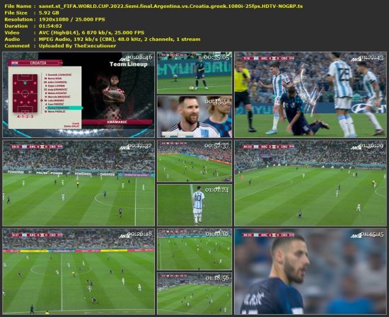 FIFA WORLD CUP 2022 Semi final Argentina vs Croatia Greek 1080i-25fps HDTV-NOGRP