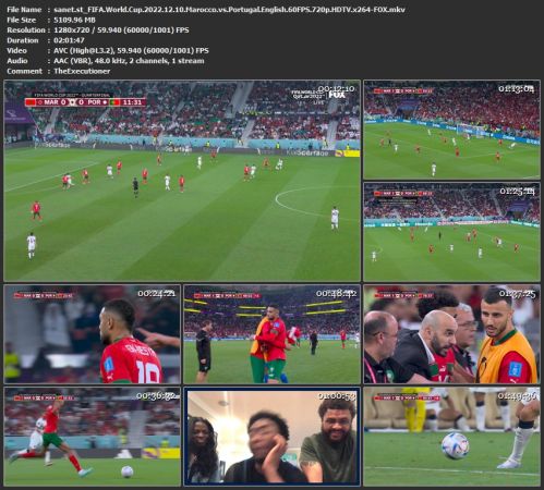 FIFA World Cup 2022 12 10 Marocco vs Portugal English 60FPS 720p HDTV x264-FOX