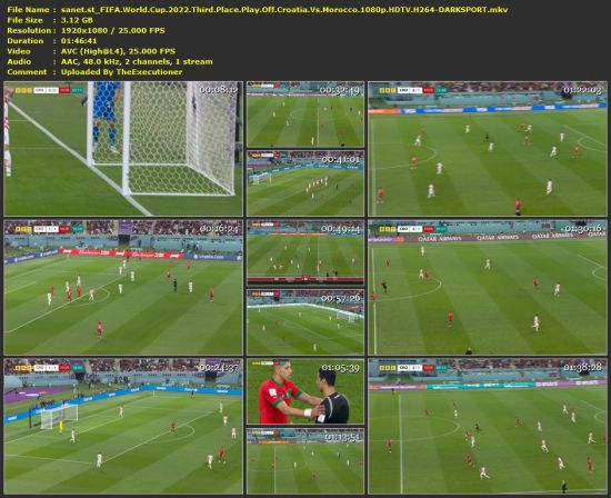FIFA World Cup 2022 Third Place Play Off Croatia Vs Morocco 1080p HDTV H264-DARKSPORT