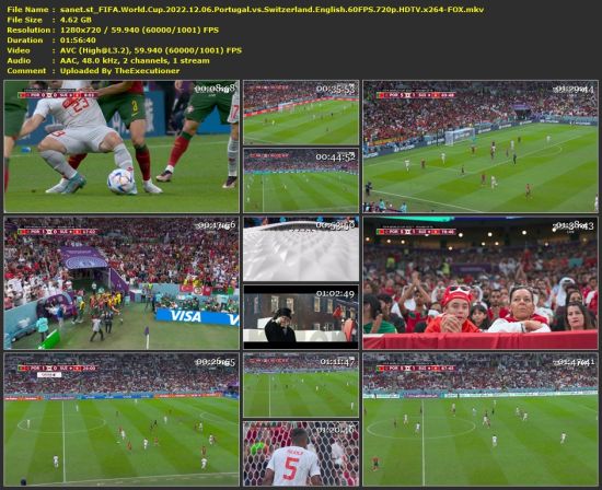 FIFA World Cup 2022 12 06 Portugal vs Switzerland English 60FPS 720p HDTV x264-FOX