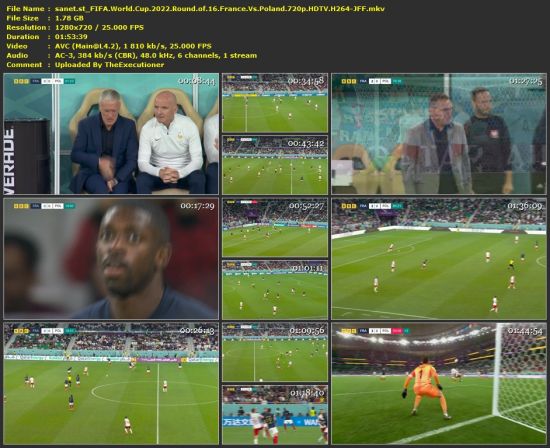 FIFA World Cup 2022 Round of 16 France Vs Poland 720p HDTV H264-JFF