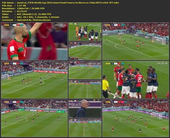 FIFA World Cup 2022 Semi Final France Vs Morocco 720p HDTV x264-JFF