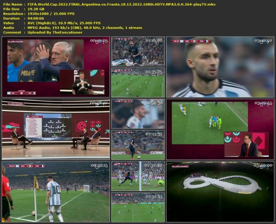FIFA World Cup 2022 FINAL Argentina vs Franta 1080i HDTV h264-playTV