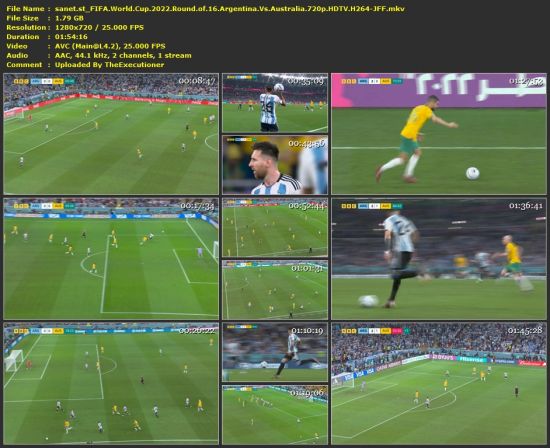 FIFA World Cup 2022 Round of 16 Argentina Vs Australia 720p HDTV H264-JFF