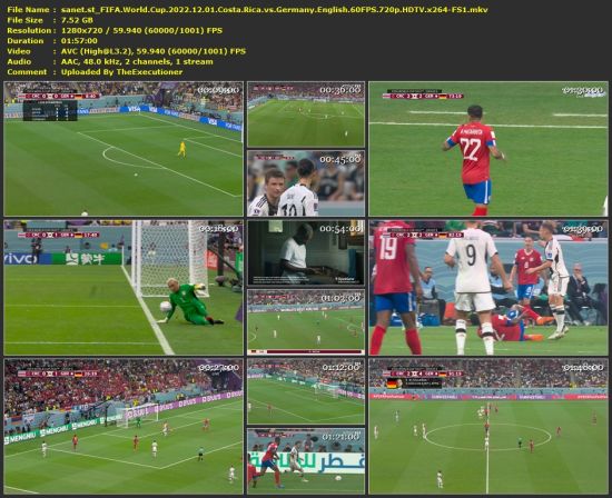 FIFA World Cup 2022 12 01 Costa Rica vs Germany English 60FPS 720p HDTV x264-FS1