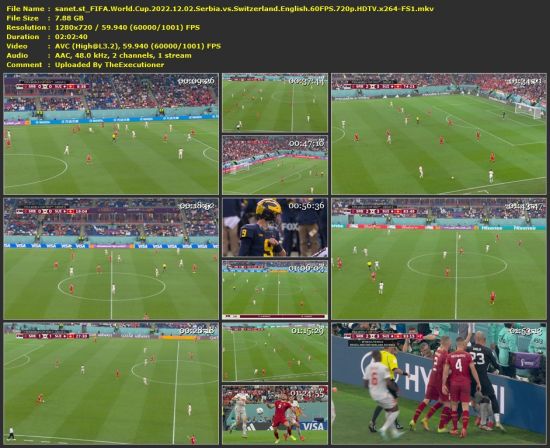 FIFA World Cup 2022 12 02 Serbia vs Switzerland English 60FPS 720p HDTV x264-FS1