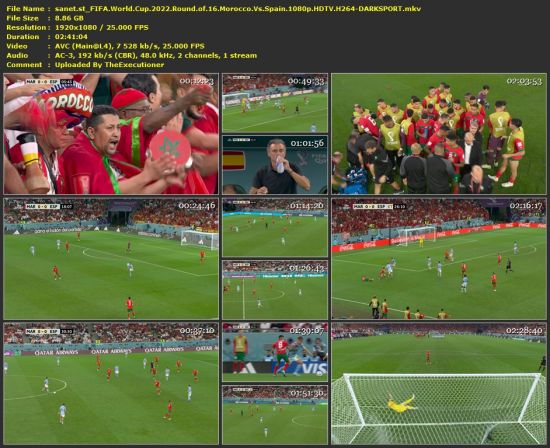 FIFA World Cup 2022 Round of 16 Morocco Vs Spain 1080p HDTV H264-DARKSPORT