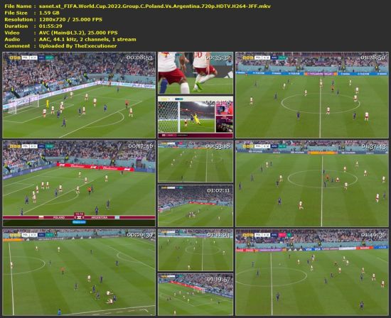 FIFA World Cup 2022 Group C Poland Vs Argentina 720p HDTV H264-JFF