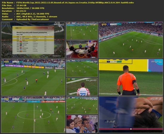 FIFA World Cup 2022 Round of 16 Japan vs Croatia 2160p WEBRip h264-JustHD