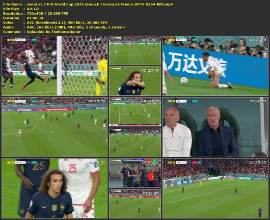FIFA World Cup 2022 Group D Tunisia Vs France HDTV H264-RBB