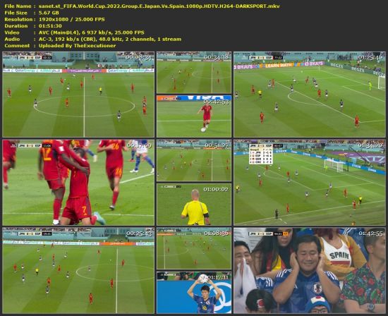 FIFA World Cup 2022 Group E Japan Vs Spain 1080p HDTV H264-DARKSPORT