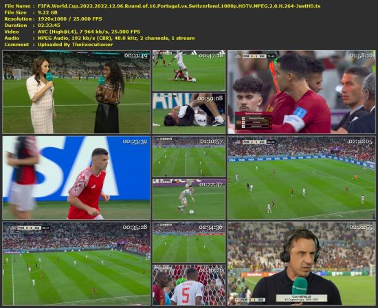 FIFA World Cup 2022 Round of 16 Portugal vs Switzerland 1080p HDTV h264-JustHD