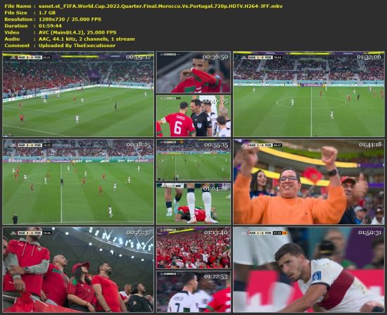 FIFA World Cup 2022 Quarter Final Morocco Vs Portugal 720p HDTV H264-JFF