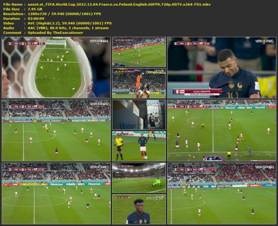 FIFA World Cup 2022 12 04 France vs Poland English 60FPS 720p HDTV x264-FS1