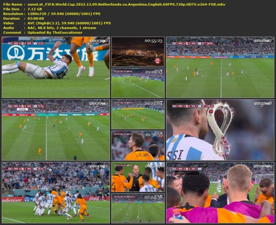 FIFA World Cup 2022 12 09 Netherlands vs Argentina English 60FPS 720p HDTV x264-FOX