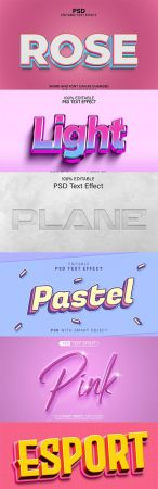 Psd style text effect editable set vol 14
