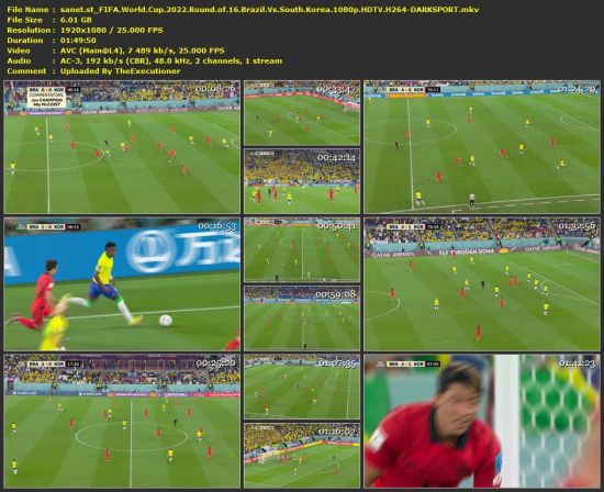 FIFA World Cup 2022 Round of 16 Brazil Vs South Korea 1080p HDTV H264-DARKSPORT