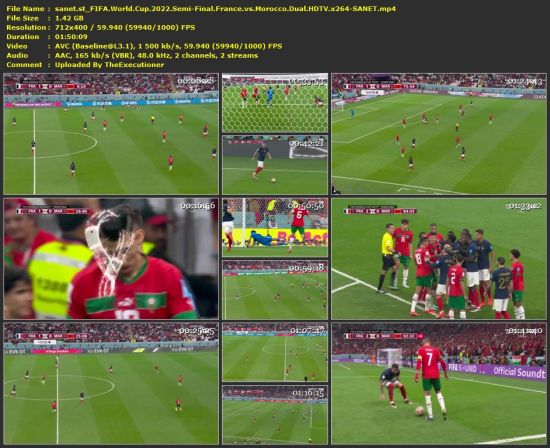 FIFA World Cup 2022 Semi-Final France vs Morocco Dual HDTV x264-SANET
