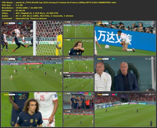 FIFA World Cup 2022 Group D Tunisia Vs France 1080p HDTV H264-DARKSPORT
