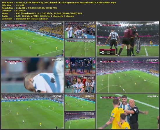 FIFA World Cup 2022 Round OF 16 Argentina vs Australia HDTV x264-SANET