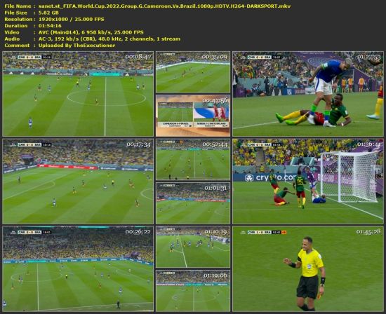 FIFA World Cup 2022 Group G Cameroon Vs Brazil 1080p HDTV H264-DARKSPORT
