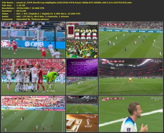 FIFA World Cup Highlights S2022E06 FIFA Day6 1080p RTE WEB-DL H 264-TEiLiFiS