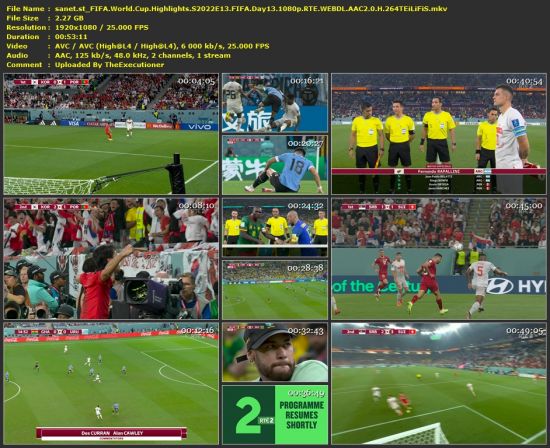 FIFA World Cup Highlights S2022E13 FIFA Day13 1080p RTE WEB-DL H 264-TEiLiFiS