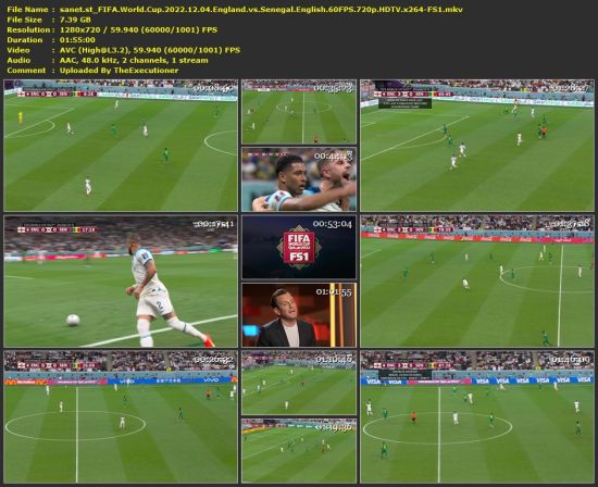 FIFA World Cup 2022 12 04 England vs Senegal English 60FPS 720p HDTV x264-FS1