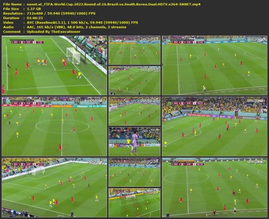 FIFA World Cup 2022 Round of 16 Brazil vs South Korea Dual HDTV x264-SANET