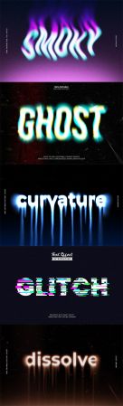 Psd style text effect editable set vol 10