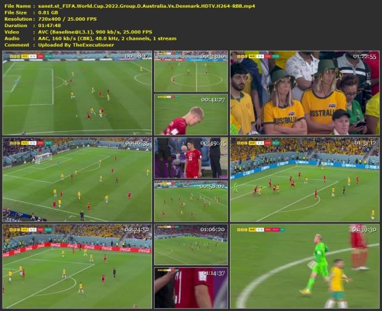 FIFA World Cup 2022 Group D Australia Vs Denmark HDTV H264-RBB