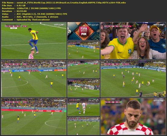 FIFA World Cup 2022 12 09 Brazil vs Croatia English 60FPS 720p HDTV x264-FOX