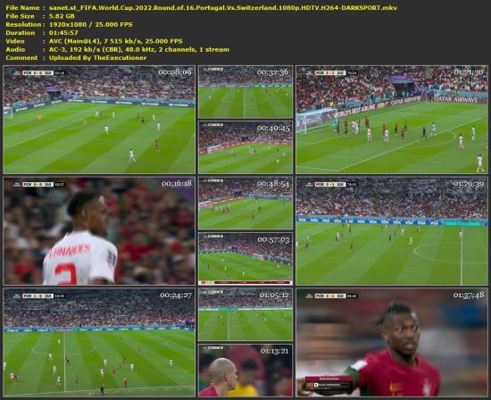 FIFA World Cup 2022 Round of 16 Portugal Vs Switzerland 1080p HDTV H264-DARKSPORT
