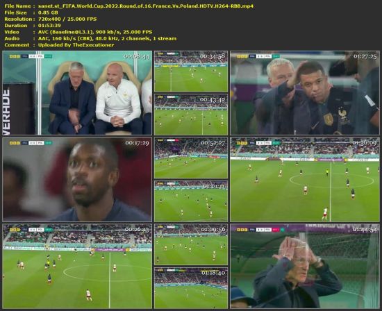 FIFA World Cup 2022 Round of 16 France Vs Poland HDTV H264-RBB
