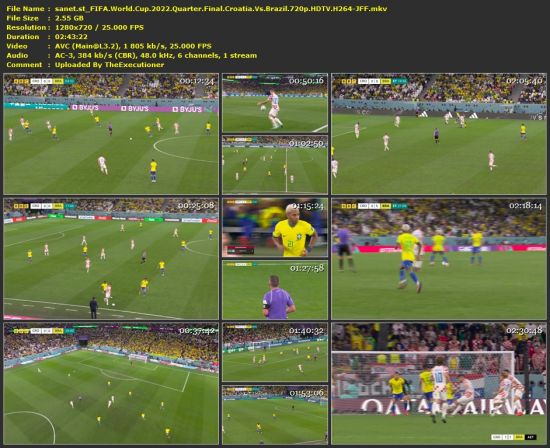 FIFA World Cup 2022 Quarter Final Croatia Vs Brazil 720p HDTV H264-JFF