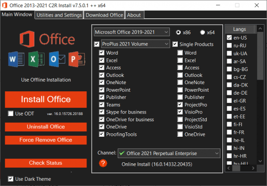 Office 2013-2024 C2R Install v7.7.7.3 download the last version for android
