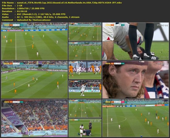 FIFA World Cup 2022 Round of 16 Netherlands Vs USA 720p HDTV H264-JFF