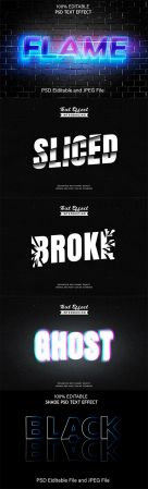 Psd style text effect editable set vol 11